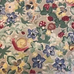 Vintage HTF Saloomey For Bloomcraft Fabric Cottagecore Snails Ladybug Mushroom